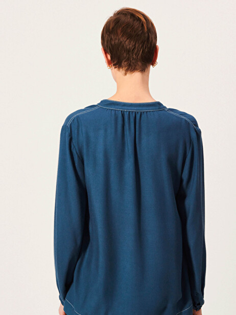 AZENOR BLOUSE -  Cobalt , Ready-to-wear Bensimon