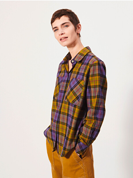 HILARIO SHIRT -  Blue-kaki checks , Ready-to-wear Bensimon