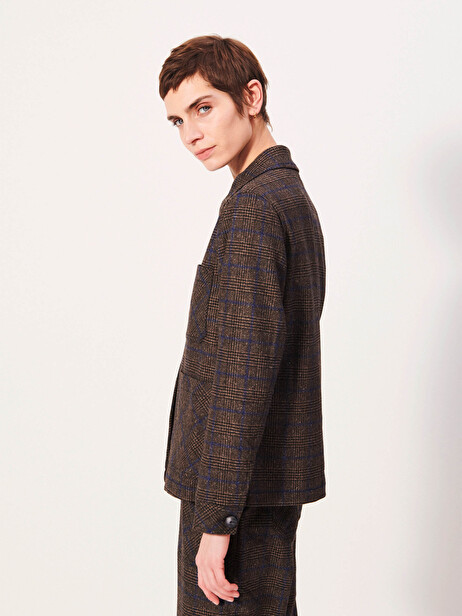 GOLTA JACKET -  Flanelle checks , Ready-to-wear Bensimon