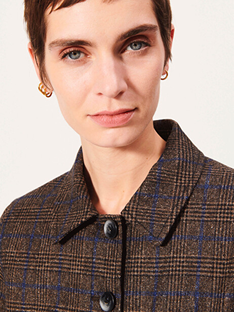 GOLTA JACKET -  Flanelle checks , Ready-to-wear Bensimon
