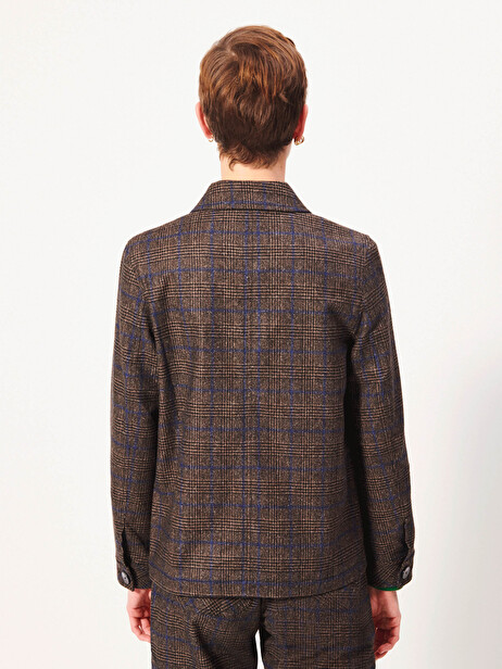 GOLTA JACKET -  Flanelle checks , Ready-to-wear Bensimon