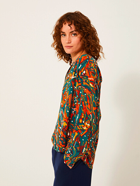 JOANIE BLOUSE ML -  Sky view , Ready-to-wear Bensimon