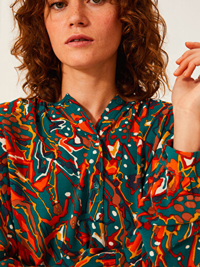 JOANIE BLOUSE ML -  Sky view , Ready-to-wear Bensimon