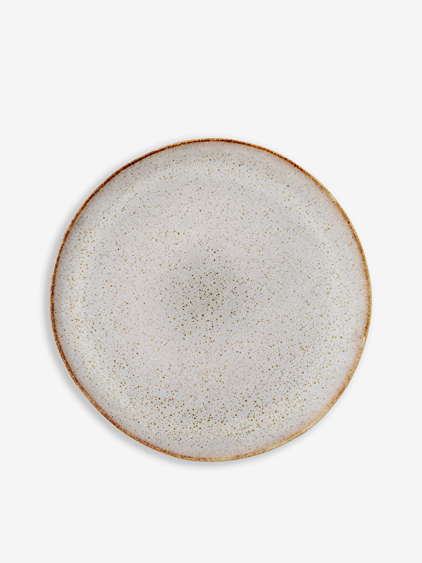 LARGE PLATE RAW NATURAL STONEWARE -  Natural , Home design Bensimon