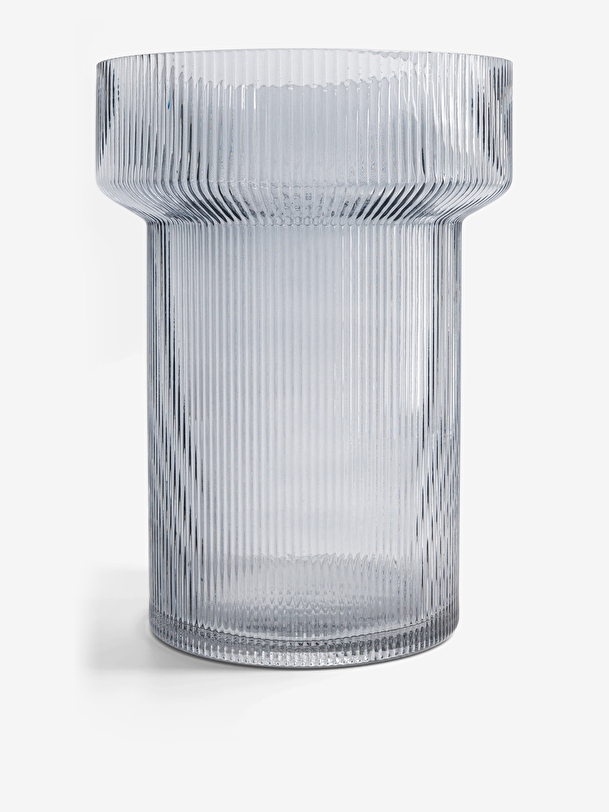 XL GRAY STRIPE VASE -  Grey , Home design Bensimon