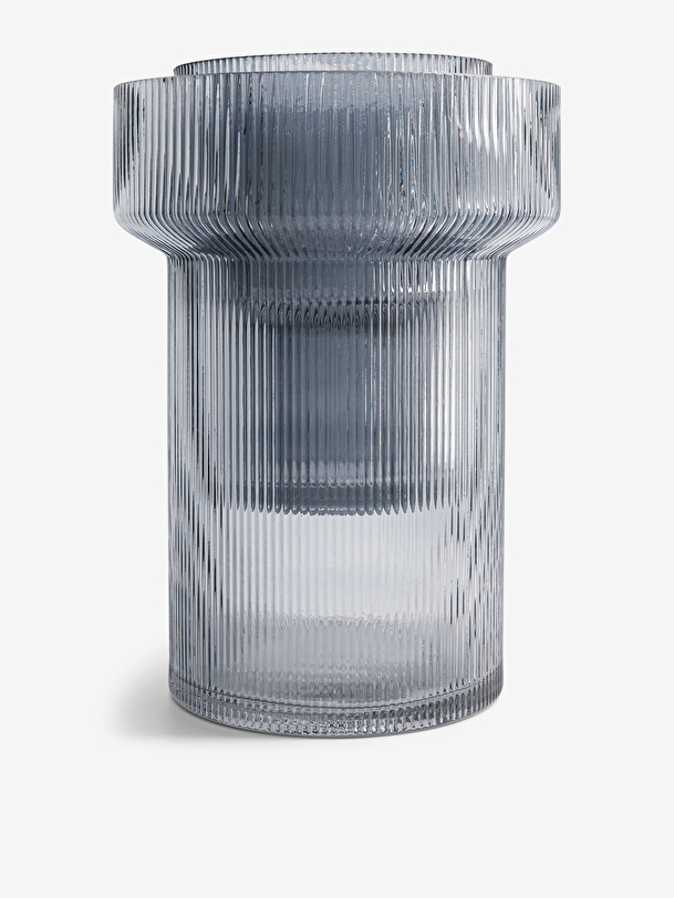XL GRAY STRIPE VASE -  Grey , Home design Bensimon