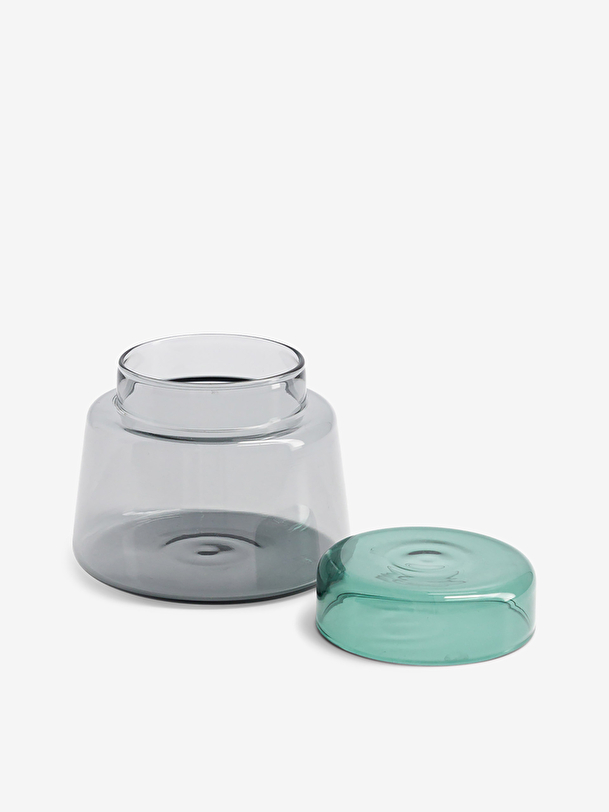 BICOLOR GRAY GREEN POT - Smoke gray , Home design Bensimon