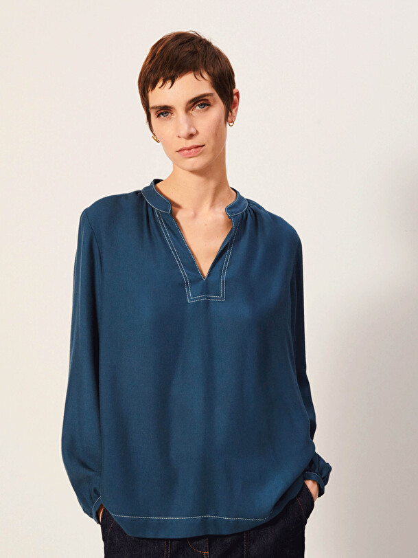 AZENOR BLOUSE -  Cobalt , Ready-to-wear Bensimon
