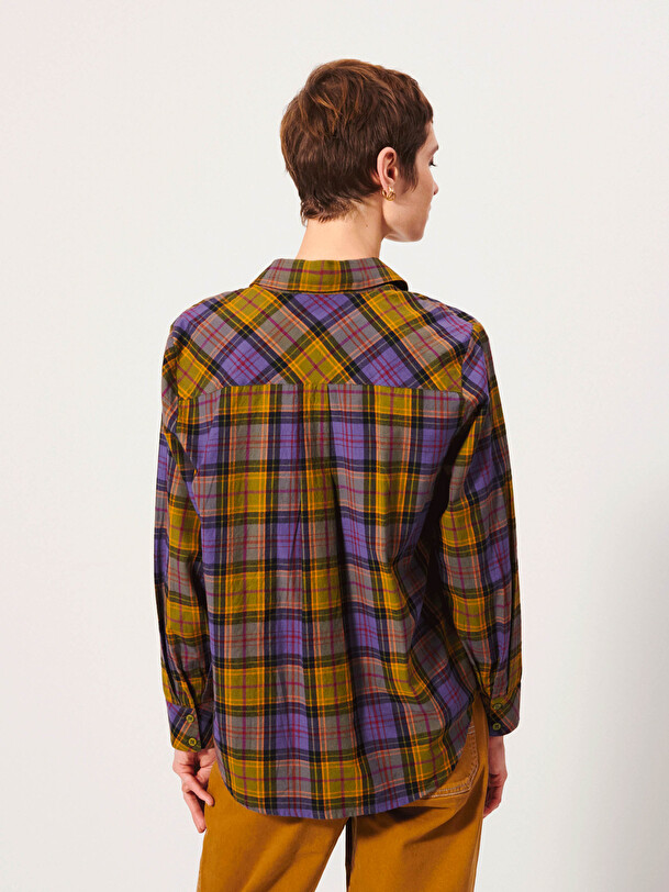 HILARIO SHIRT -  Blue-kaki checks , Ready-to-wear Bensimon