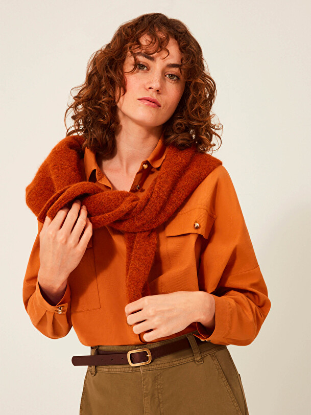 JANICE SHIRT -  Moka , Ready-to-wear Bensimon
