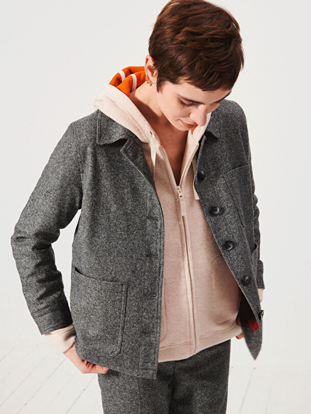 GOLTA JACKET - Grey , Ready-to-wear Bensimon