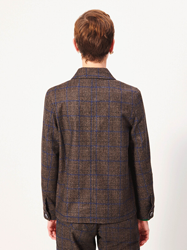 GOLTA JACKET - Flanelle checks , Ready-to-wear Bensimon