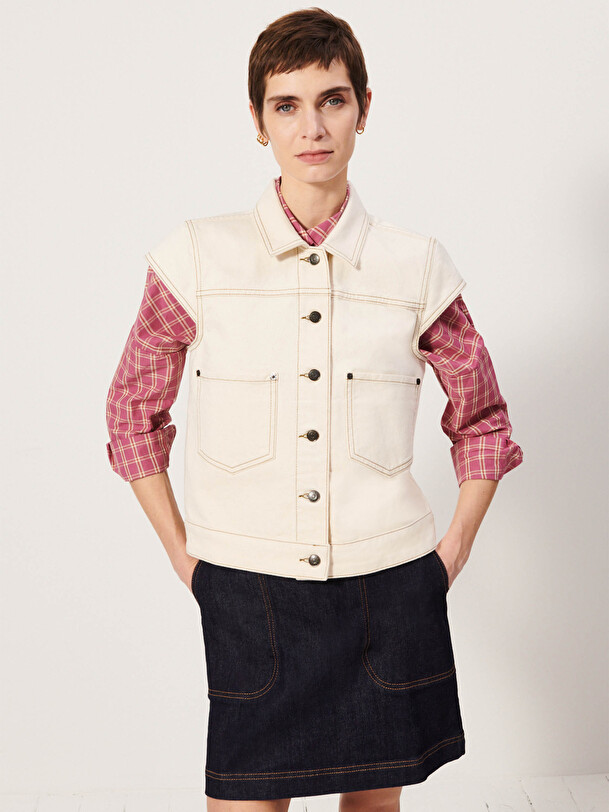 KINDACA JACKET -  Ecru , Ready-to-wear Bensimon