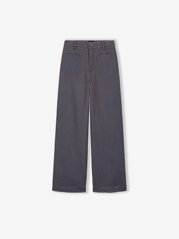 BLUE TROUSERS -  China blue , Ready-to-wear Bensimon