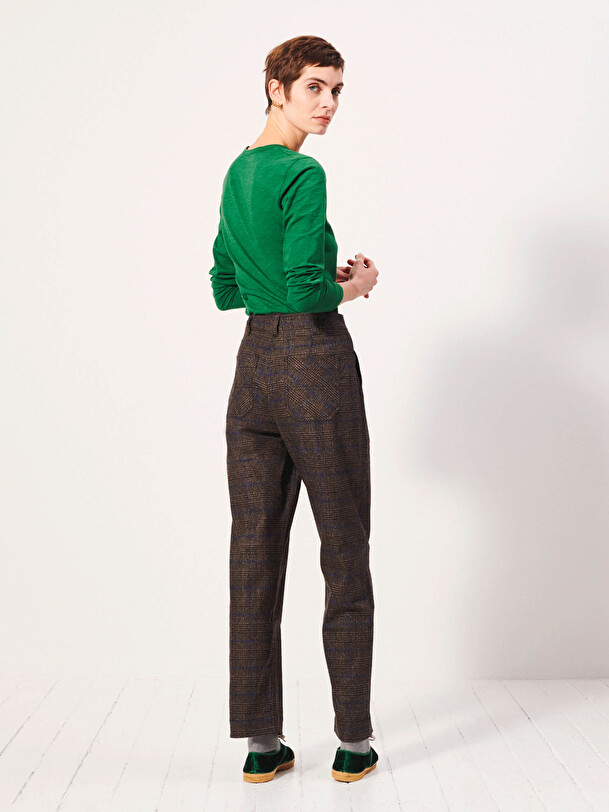 HUGUES TROUSERS - Flanelle checks , Ready-to-wear Bensimon