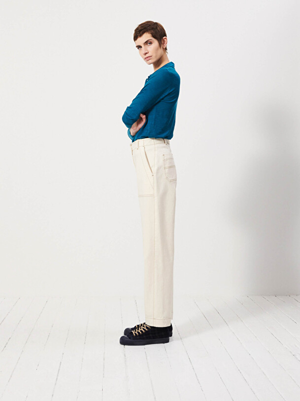 HUGUES TROUSERS -  Ecru , Ready-to-wear Bensimon
