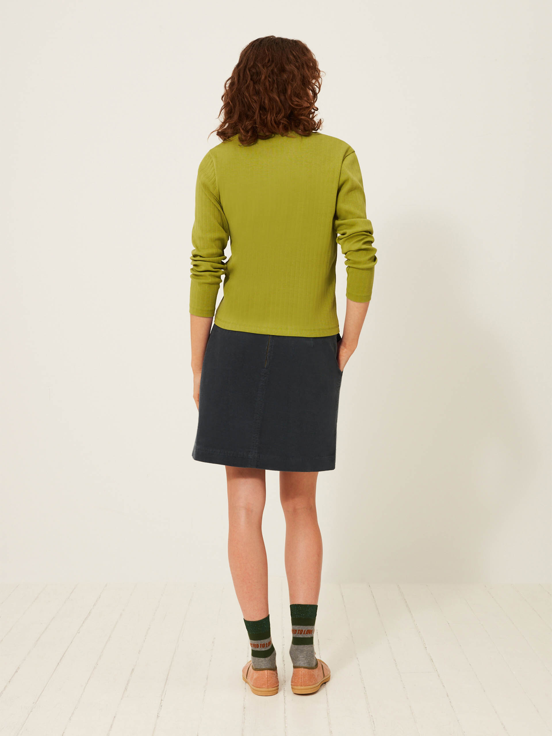 GASSYO SKIRT -  Licorice , Ready-to-wear Bensimon