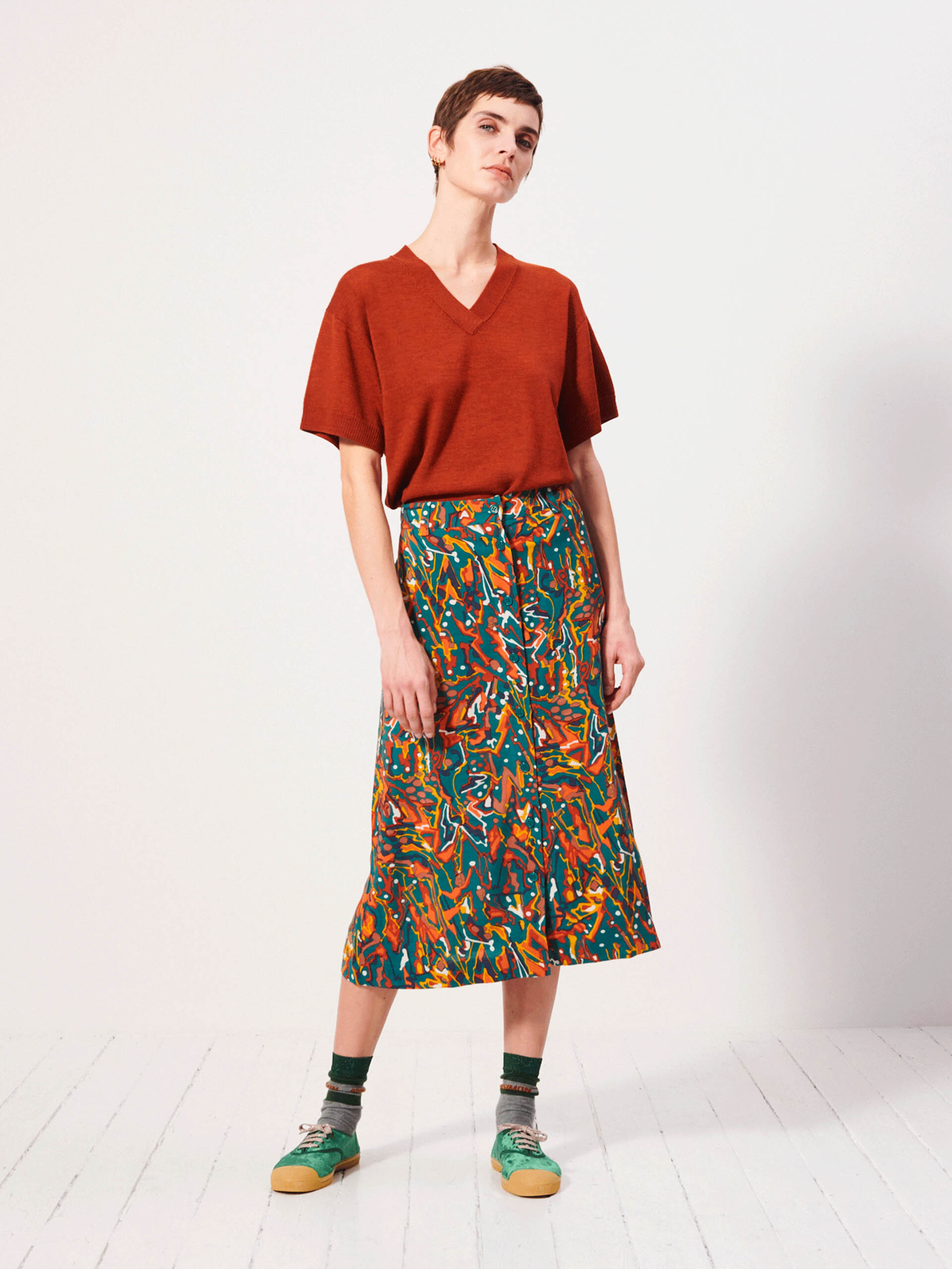 IDOYA SKIRT -  Sky view , Ready-to-wear Bensimon
