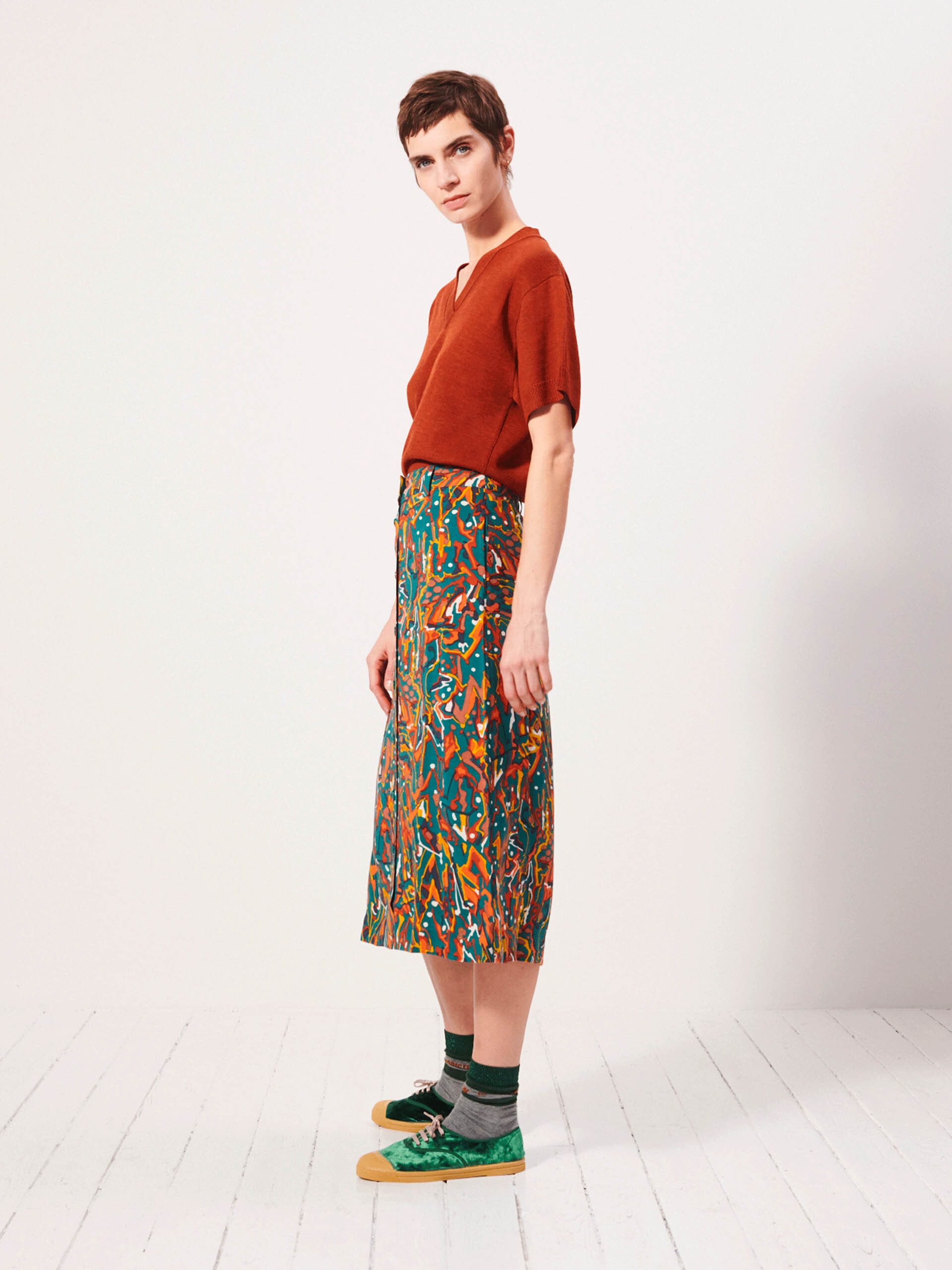 IDOYA SKIRT -  Sky view , Ready-to-wear Bensimon