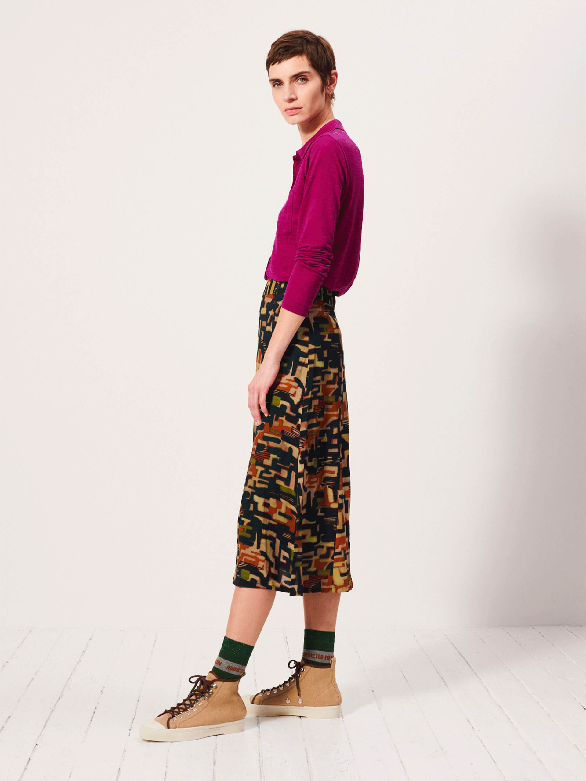 JANNA SKIRT -  In ink , Ready-to-wear Bensimon