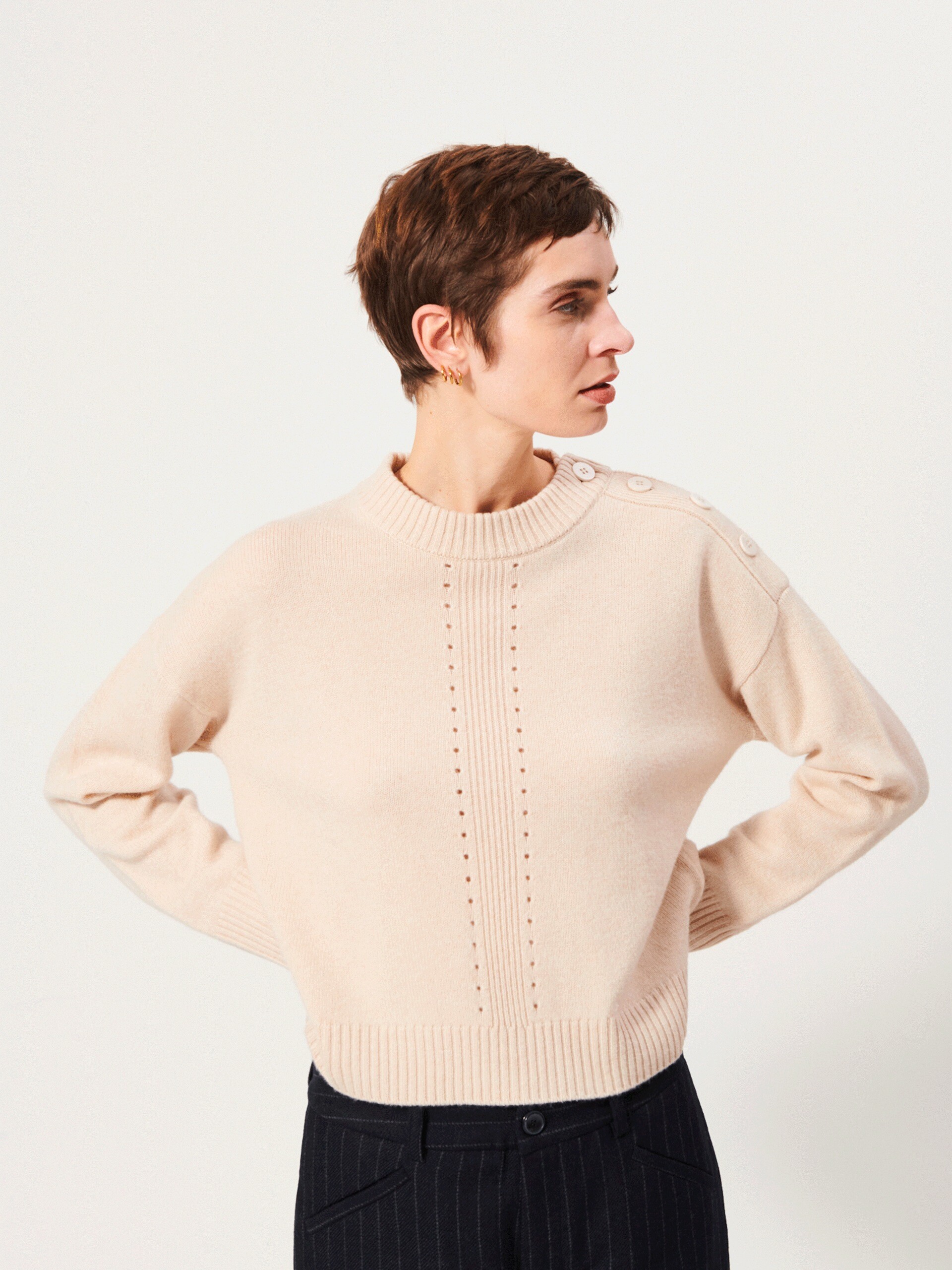 KLEO SWEATER -  Cream , Ready-to-wear Bensimon