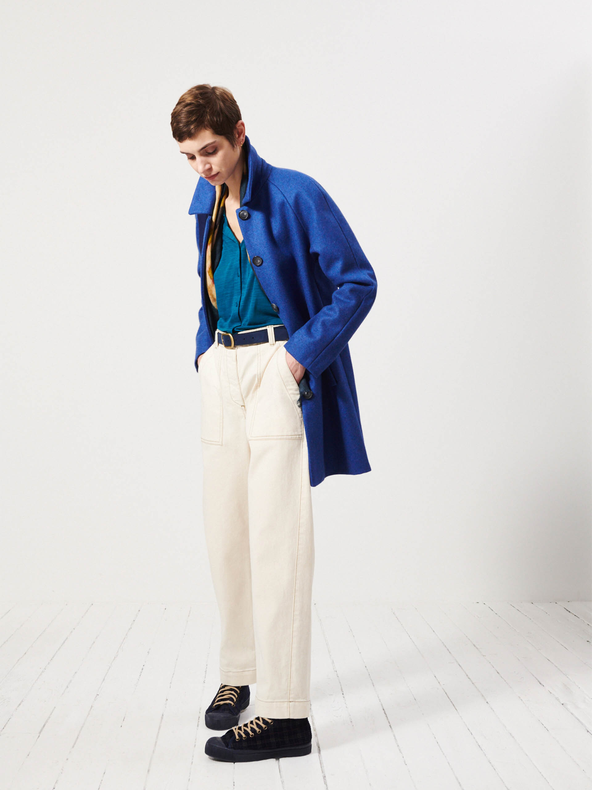 AQUILA COAT - Blueberries , Ready-to-wear Bensimon