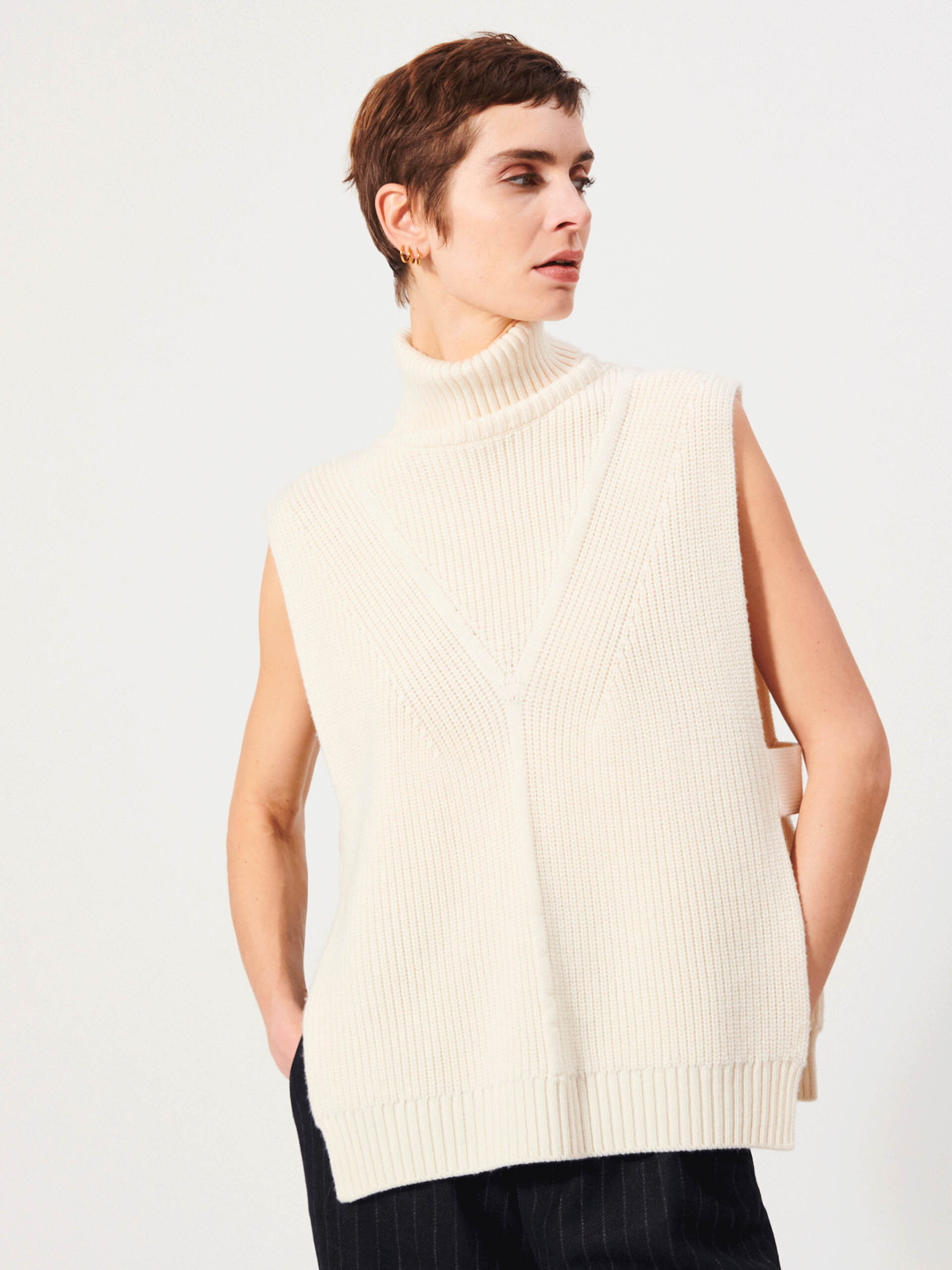 KAEL SWEATER -  Ecru , Ready-to-wear Bensimon