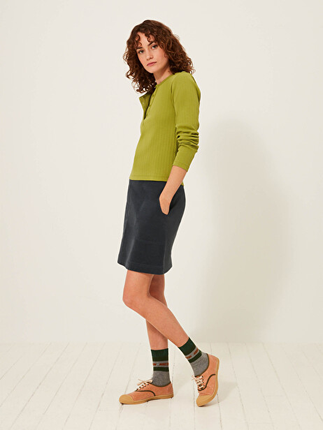 GASSYO SKIRT -  Licorice , Ready-to-wear Bensimon