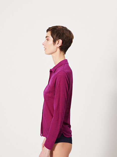 CYLENE SHIRT -  Amarante , Ready-to-wear Bensimon