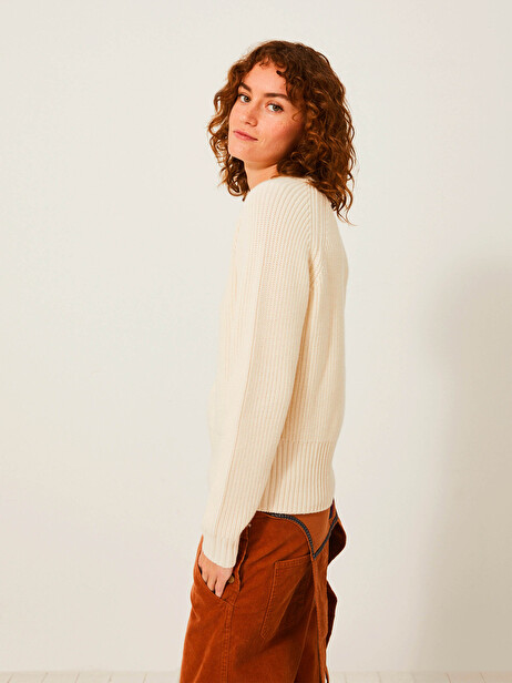 INDICO SWEATER -  Ecru , Ready-to-wear Bensimon