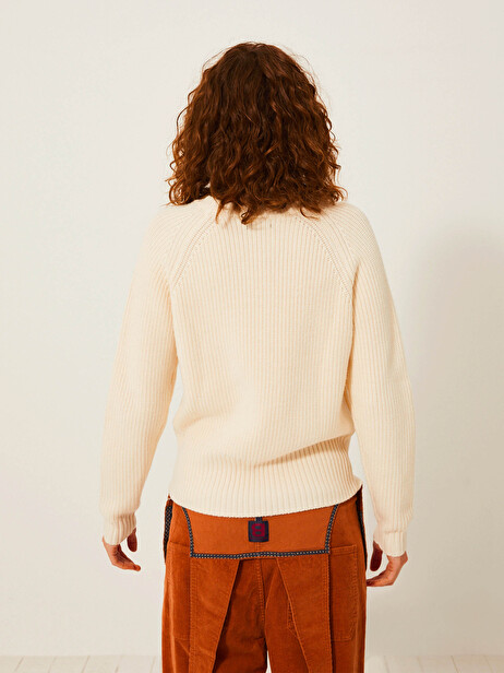 INDICO SWEATER -  Ecru , Ready-to-wear Bensimon