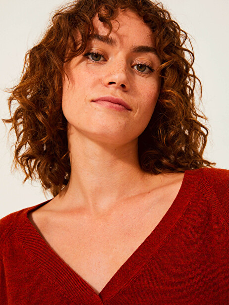 JULIA SWEATER -  Brick , Ready-to-wear Bensimon