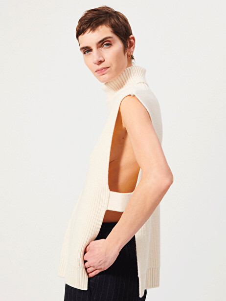 KAEL SWEATER -  Ecru , Ready-to-wear Bensimon