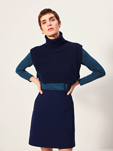 GASSYO SKIRT -  Bleu nuit , Ready-to-wear Bensimon