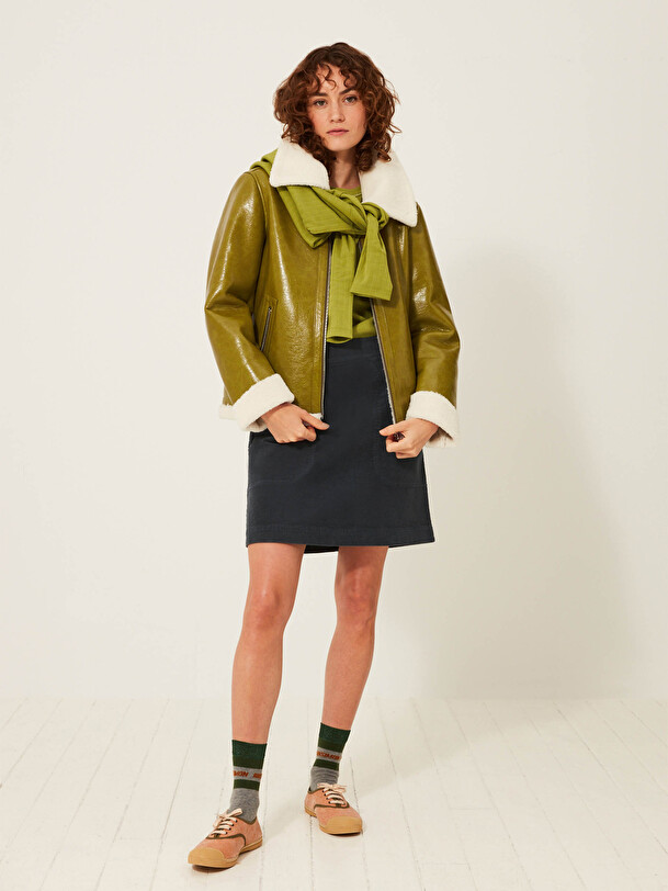 GASSYO SKIRT -  Licorice , Ready-to-wear Bensimon