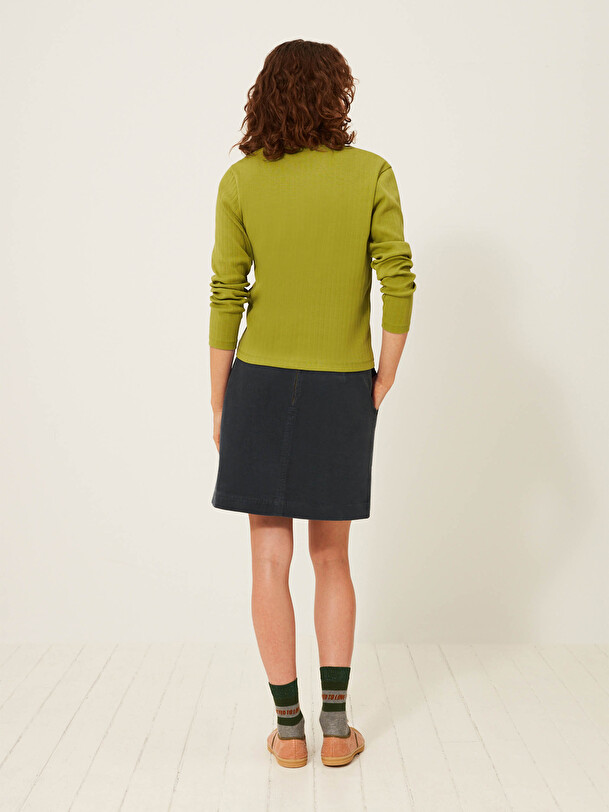 GASSYO SKIRT -  Licorice , Ready-to-wear Bensimon