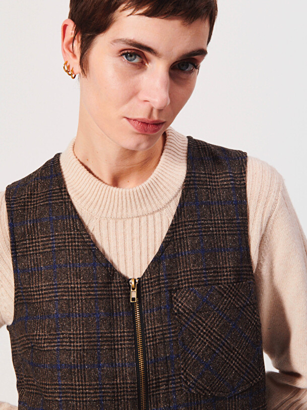 IDEAL DRESS -  Flanelle checks , Ready-to-wear Bensimon