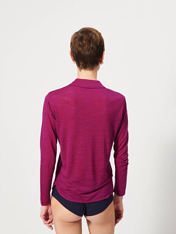 CYLENE SHIRT -  Amarante , Ready-to-wear Bensimon
