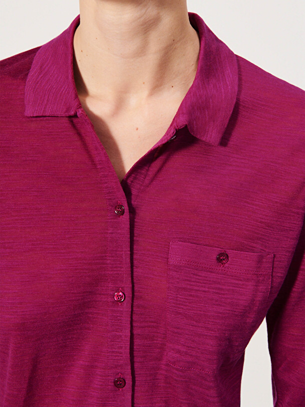 CYLENE SHIRT -  Amarante , Ready-to-wear Bensimon