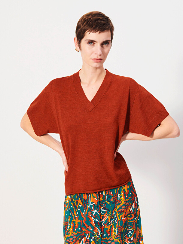 KRIS SWEATER -  Brick , Ready-to-wear Bensimon