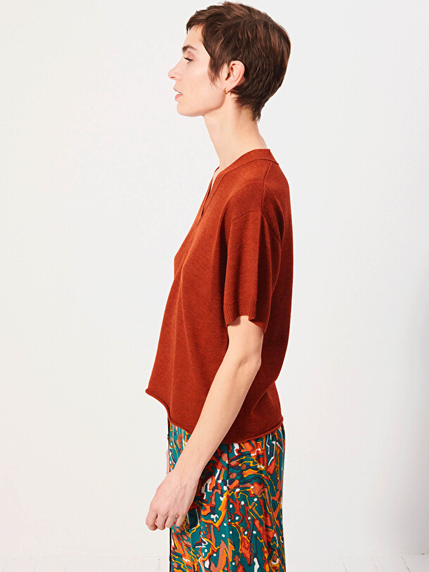KRIS SWEATER -  Brick , Ready-to-wear Bensimon