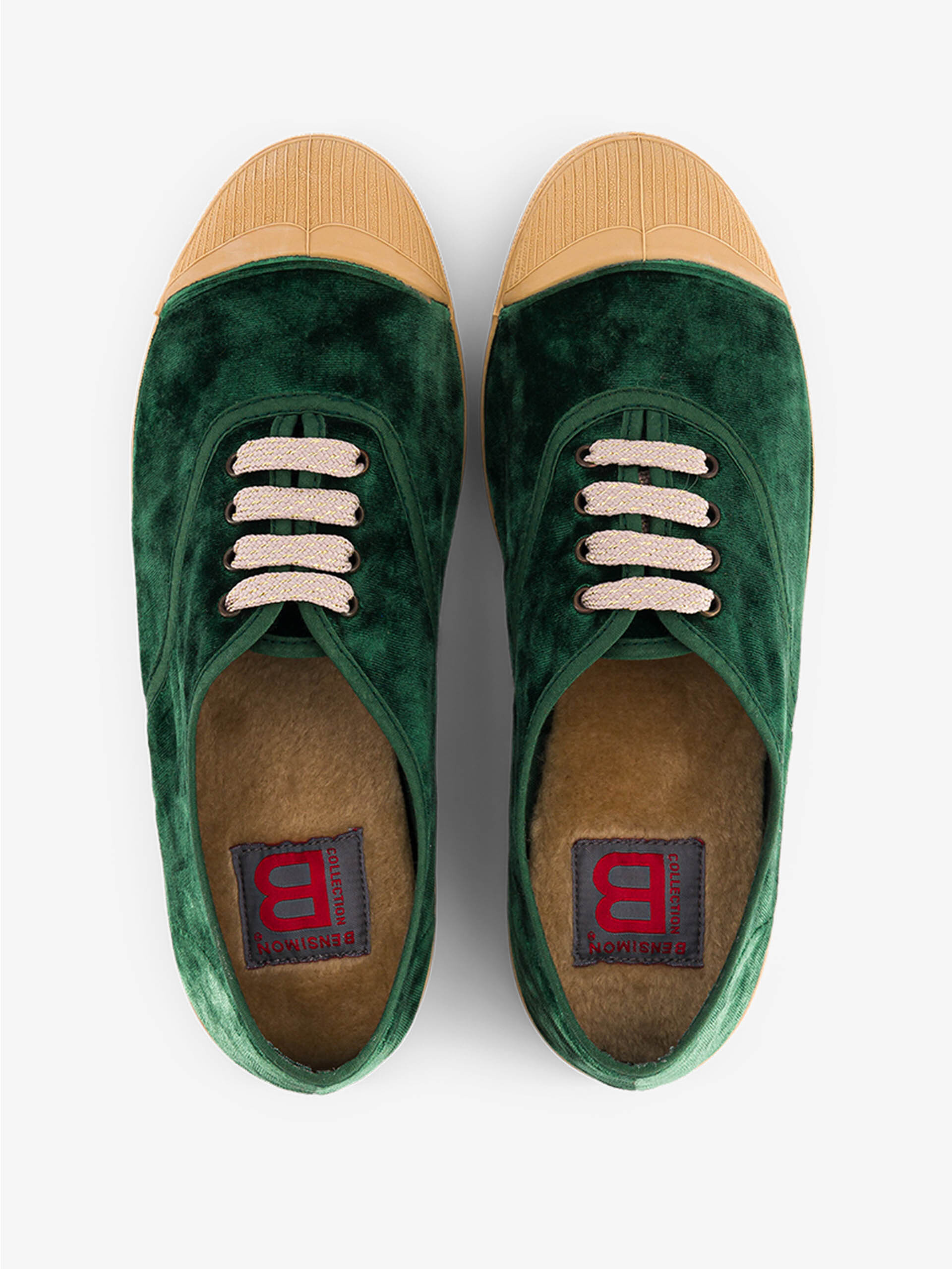 WOMEN LACE-UP VELVET TENNIS - Eden , Tennis & Shoes Bensimon