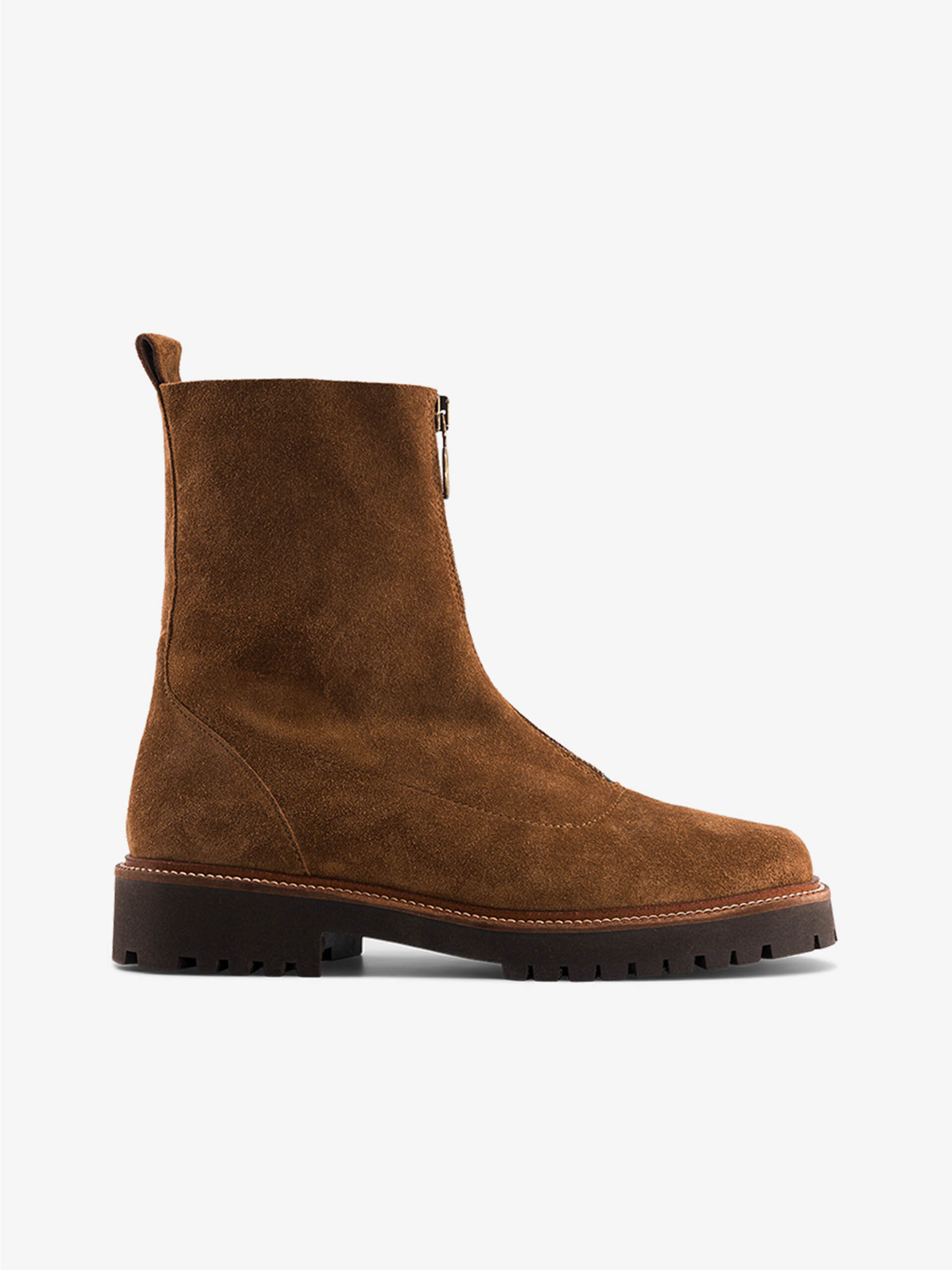 ZIPPED BOOTS -  Cognac , Ready-to-wear Bensimon