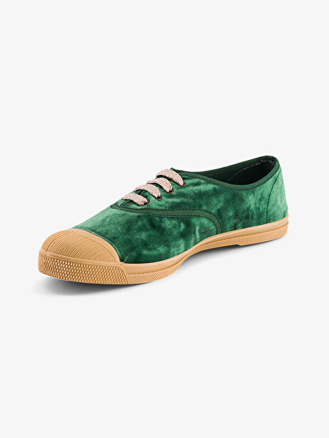 WOMEN LACE-UP VELVET TENNIS -  Eden , Tennis & Shoes Bensimon