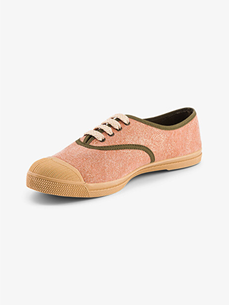 WOMEN LACE-UP SHINY TENNIS -  Coppered , Tennis & Shoes Bensimon