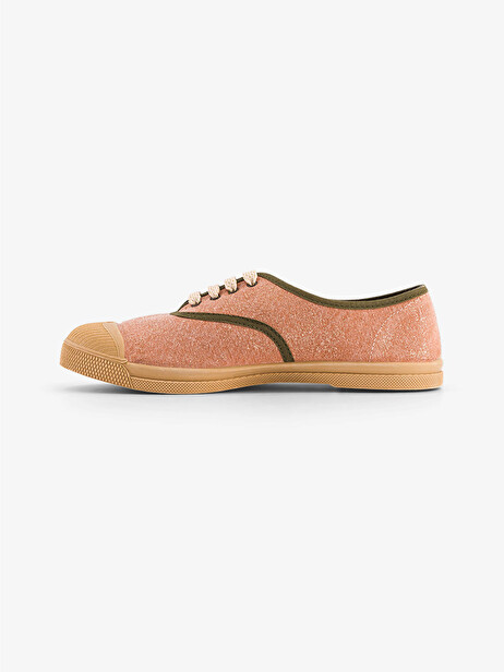 WOMEN LACE-UP SHINY TENNIS -  Coppered , Tennis & Shoes Bensimon