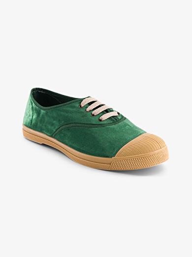 WOMEN LACE-UP VELVET TENNIS -  Eden , Tennis & Shoes Bensimon