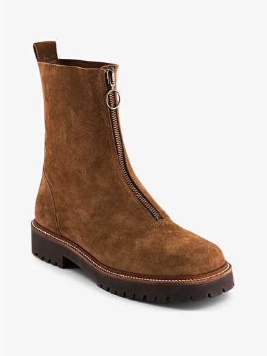 ZIPPED BOOTS -  Cognac , Archives Bensimon