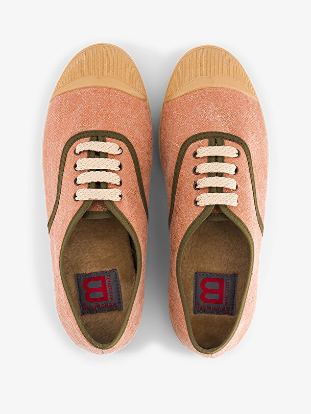 WOMEN LACE-UP SHINY TENNIS -  Coppered , Tennis & Shoes Bensimon