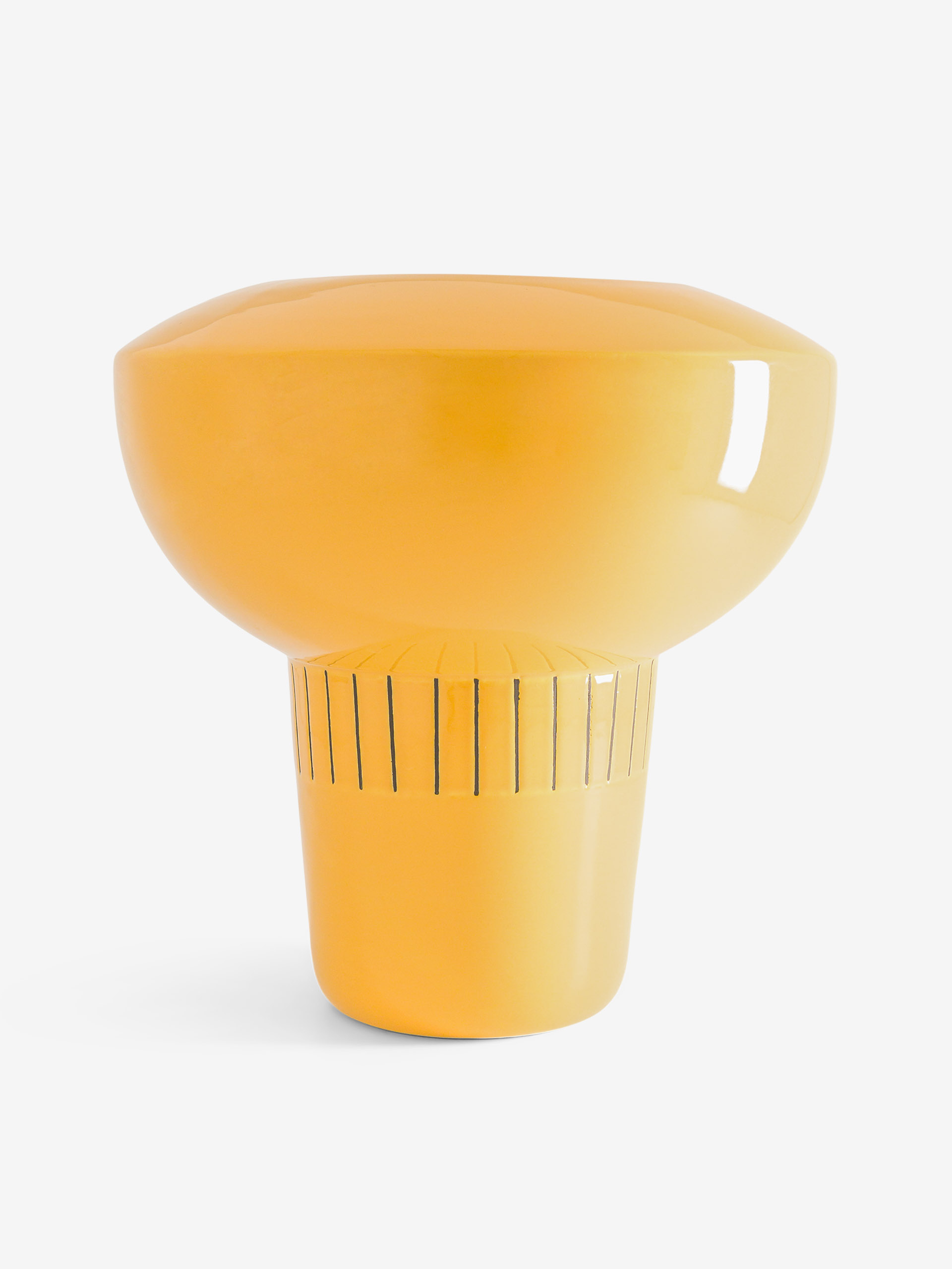 MILLER VASE L YELLOW H25 - Yellow , Home design Bensimon